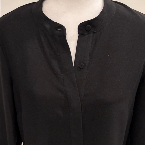 Tuckernuck Crepe Black Royal Shirt Dress Sz M - Picture 4 of 12